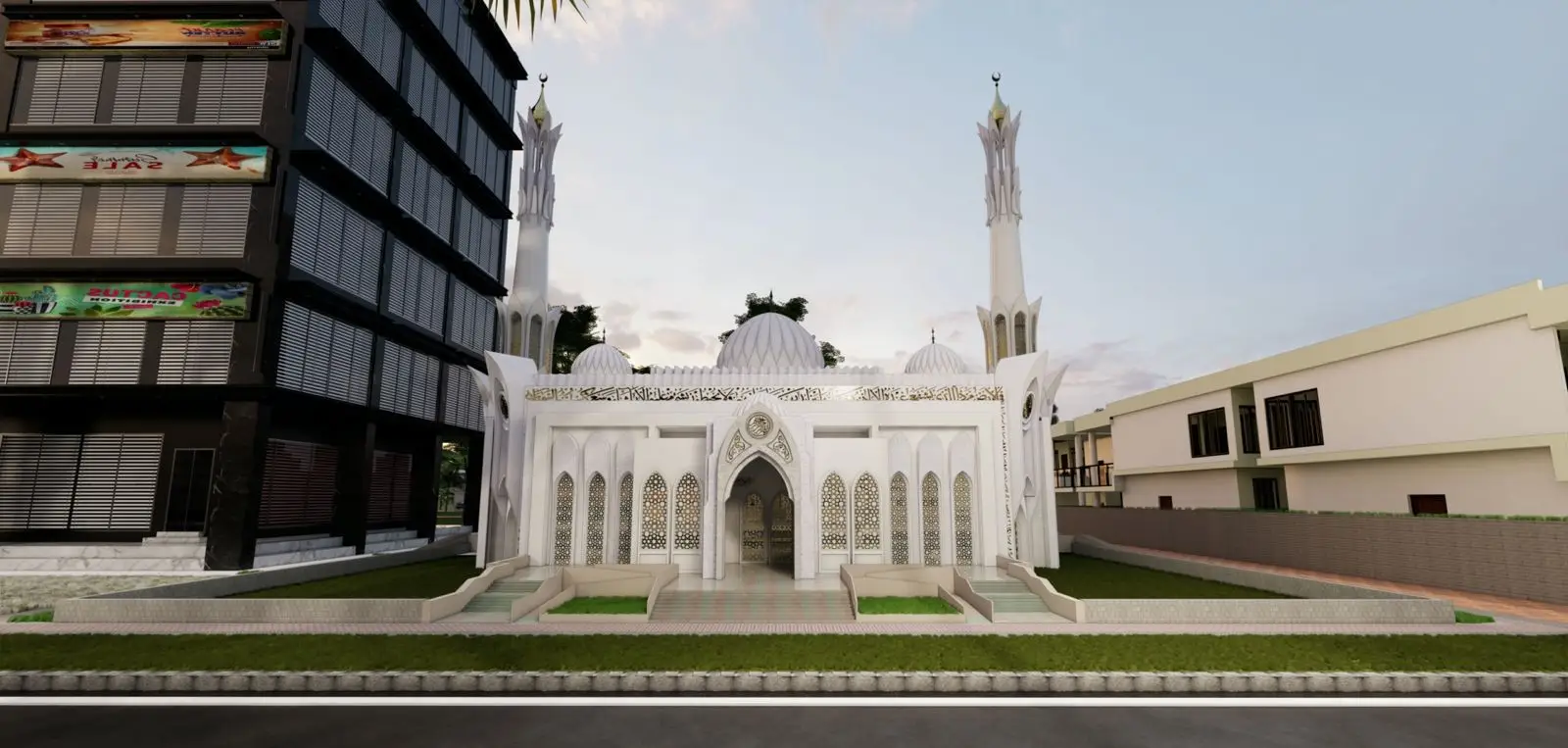 The grand Jamia Mosque at Kunjwal City